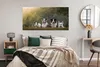 MuchoWow® Poster Vier Hunde in einer Reihe liegend 150x75 Produktbild-Vorschau 3