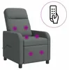 Sillón de masaje y relax, color gris oscuro, tapizado en Vista previa de la imagen del producto 2