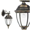 A product shot of a wall-mounted outdoor lantern, shown from two different angles. Voir les images du produit
