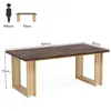 A large wooden desk with light-colored legs, shown from a slightly elevated side angle. Dimensions are indicated with lines and numbers. Anteprima dell’immagine prodotto