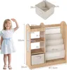 COSTWAY 87,5x30x90 cm regał dziecięcy, regał dziecięcy z Podgląd zdjęcia produktu 2