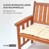 HOMESCAPES 2er lavice polštář krémová 100% bavlna Náhled obrázku produktu 2