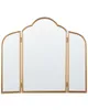 BELIANI Klappspiegel Tisch Gold Metall 87 x 77 cm Zwei Produktbild-Vorschau 1