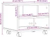 vidaXL Supporto per stampante nero effetto rovere 41 x 32 x Anteprima dell’immagine prodotto 8