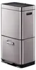 A stainless steel recycling bin with a black lid and a pull-out drawer. Náhľad obrázku produktu