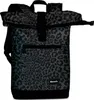 A roll-top backpack with a leopard print pattern. Produktbild-Vorschau