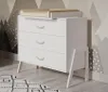 Cassettiera Luna in bianco con fasciatoio incluso per una Anteprima dell’immagine prodotto 1