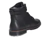 A black leather boot shown from the side and back. Voir les images du produit