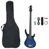 vidaXL E-Bass für Anfänger mit Tasche Blau und Schwarz 4/4 Produktbild-Vorschau 1