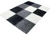 Teppich Wohnzimmer Hochflor Kariert Design Langflor Shaggy Produktbild-Vorschau 2