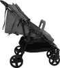 vidaXL Poussette jumelle gris foncé et noir acier Voir les images du produit 2