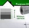 A product image showing a roll of wire fencing and a diagram illustrating its dimensions and mesh sizes. Náhľad obrázku produktu
