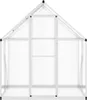 vidaXL Szklarnia z ramą fundamentową srebrna 169x114x195 cm Podgląd zdjęcia produktu 3