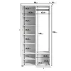 A diagram showing the dimensions of a wardrobe. Anteprima dell’immagine prodotto