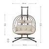 Juskys Doppelhängesessel Aria - Polyrattan Hängesessel mit Produktbild-Vorschau 9