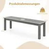 COSTWAY Gartenbank wetterfest, 3-Sitzer Sitzbank aus Produktbild-Vorschau 3