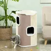 PawHut Arbre à chat en forme de tonneau, 3 niveaux, Voir les images du produit 2