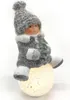 Winterkind Mädchen auf LED Schneeball 19cm Dekofigur Produktbild-Vorschau 4