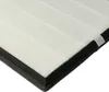 A close-up, angled view of a white pleated air filter with a black frame. Produktbild-Vorschau