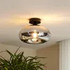 Lindby Deckenleuchte Zehra, Ø 28 cm, rauchgrau, Glas Produktbild-Vorschau 2