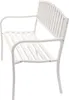 A white metal park bench shown from a side angle against a white background. Produktbild-Vorschau
