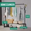 Avalo Industriestil Kleiderständer schwarz mit Schuhablage Produktbild-Vorschau 7