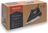 A cardboard box with a Grundig steam iron on display. Produktbild-Vorschau