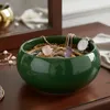 Doniczka osłonka misa ceramiczna zielony połysk Ø 19,5 cm Podgląd zdjęcia produktu 5
