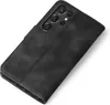 A black flip case for a smartphone is shown on a white background. Produktbild-Vorschau