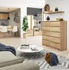 Akord Kommode 10 Schubladen Sonoma-Eiche 120X40X121 Cm Produktbild-Vorschau 9