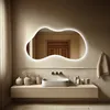 Lustro Łazienkowe Nieregularne LED - 150x80 - AKRA Poziom, Podgląd zdjęcia produktu 2