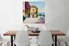 MuchoWow® Poster Malerei - Haus - Ölfarbe - Dorf 75x75 cm - Produktbild-Vorschau 2