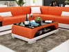 Ledertisch Couchtisch Glastisch Sofa Beistell Moderner Produktbild-Vorschau 1