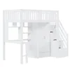 Flieks Lit superposé 90x200 avec armoire, lit surélevé avec Voir les images du produit 7