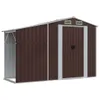 vidaXL Capanno da giardino Marrone 277x192,5x179 cm Acciaio Anteprima dell’immagine prodotto 9