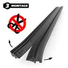 Two black rubber wiper blades are shown on a white background. There are graphic overlays indicating assembly instructions and a prohibition symbol. Produktbild-Vorschau