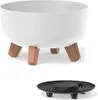 Vaso rotondo su gambe bianco Gracia Low DGRL300L-S449 Anteprima dell’immagine prodotto 8