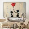 Wanddeko 120x80 cm - Banksy - Straßenkunst - Luftballon - Produktbild-Vorschau 7