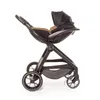 A black and brown baby stroller is shown against a white background. Náhľad obrázku produktu