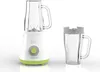 A white and green Kenwood blender with a clear jug and a separate clear jug with a grey lid, displayed on a white background. Produktbild-Vorschau