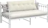vidaXL Coussin de dossier Crème 140 x 50 cm velours côtelé Voir les images du produit 3