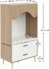 A diagram showing the dimensions of a wardrobe with drawers. Anteprima dell’immagine prodotto