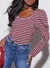 ASKSA Damen T-Shirt Rundhals Langarmshirt Puffaermel Produktbild-Vorschau 4