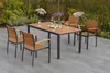 Merxx Gartenmöbel Set Santorin 5tlg., 4 Stapelsessel, Tisch Produktbild-Vorschau 1