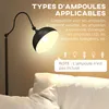 HOMCOM Lampadaire sur pied salon rotatif à 180°, lampadaire Voir les images du produit 7