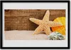 Bild 70x50 MDF-Rahmen Wandkunst Seestern Sand Kunst Produktbild-Vorschau 1