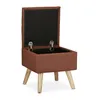 relaxdays 10029605_93 relaxdays   Hocker mit Stauraum braun Voir les images du produit 6