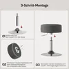 WOLTU Schminkhocker, Barhocker rund, Arbeitshocker, Produktbild-Vorschau 5