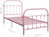 Bettgestell Rosa Metall 100 × 200 cm Produktbild-Vorschau 6