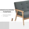 HOMCOM Divano a 2 posti Divano doppio Imbottitura Loveseat Anteprima dell’immagine prodotto 6